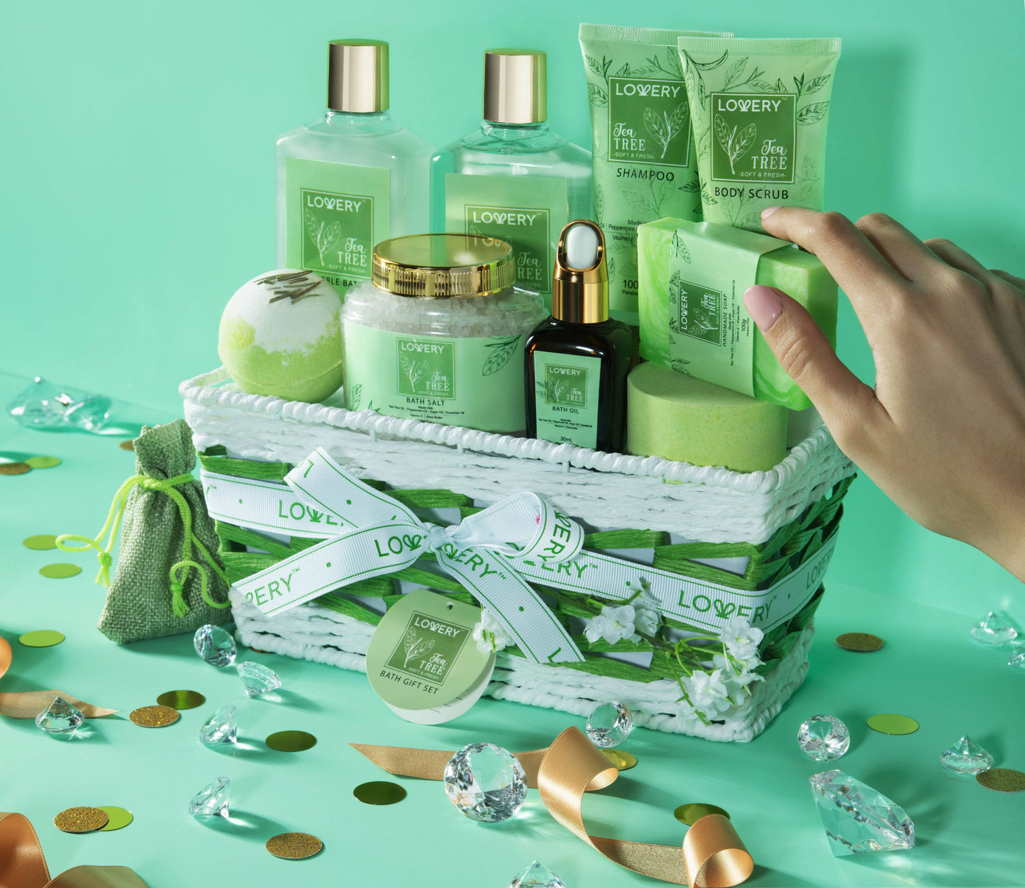 Tea Tree Bath & Body Set - Luxury Aromatherapy Home Spa Set